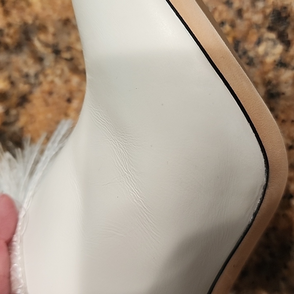 NIB Jimmy Choo White Magalie 100 Fringed Leather High Block Heel Boots - SZ 40.5 - Picture 15 of 17